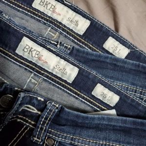 Two pairs of Buckle Stella Skinny Jeans 25 S
